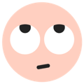 Emoji Wajah Dengan Mata Bergulir
